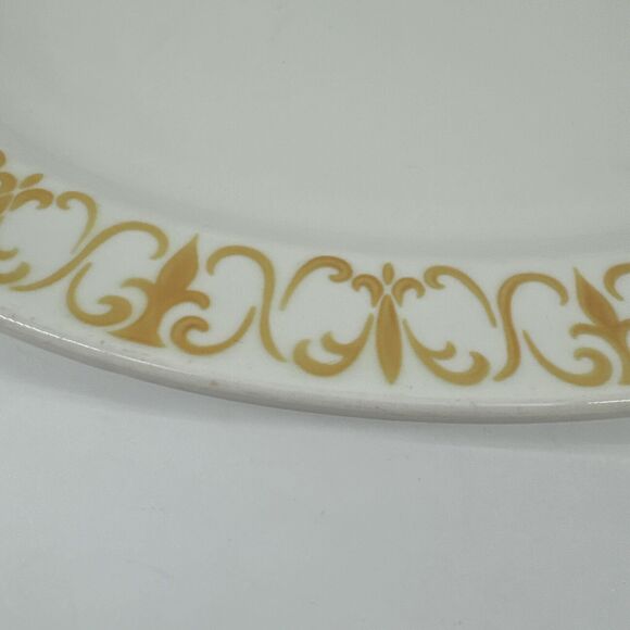 Platter Jackson China Gold Scroll pattern 13.5" L x 9.25” W Restaurantware MCM - Picture 4 of 13